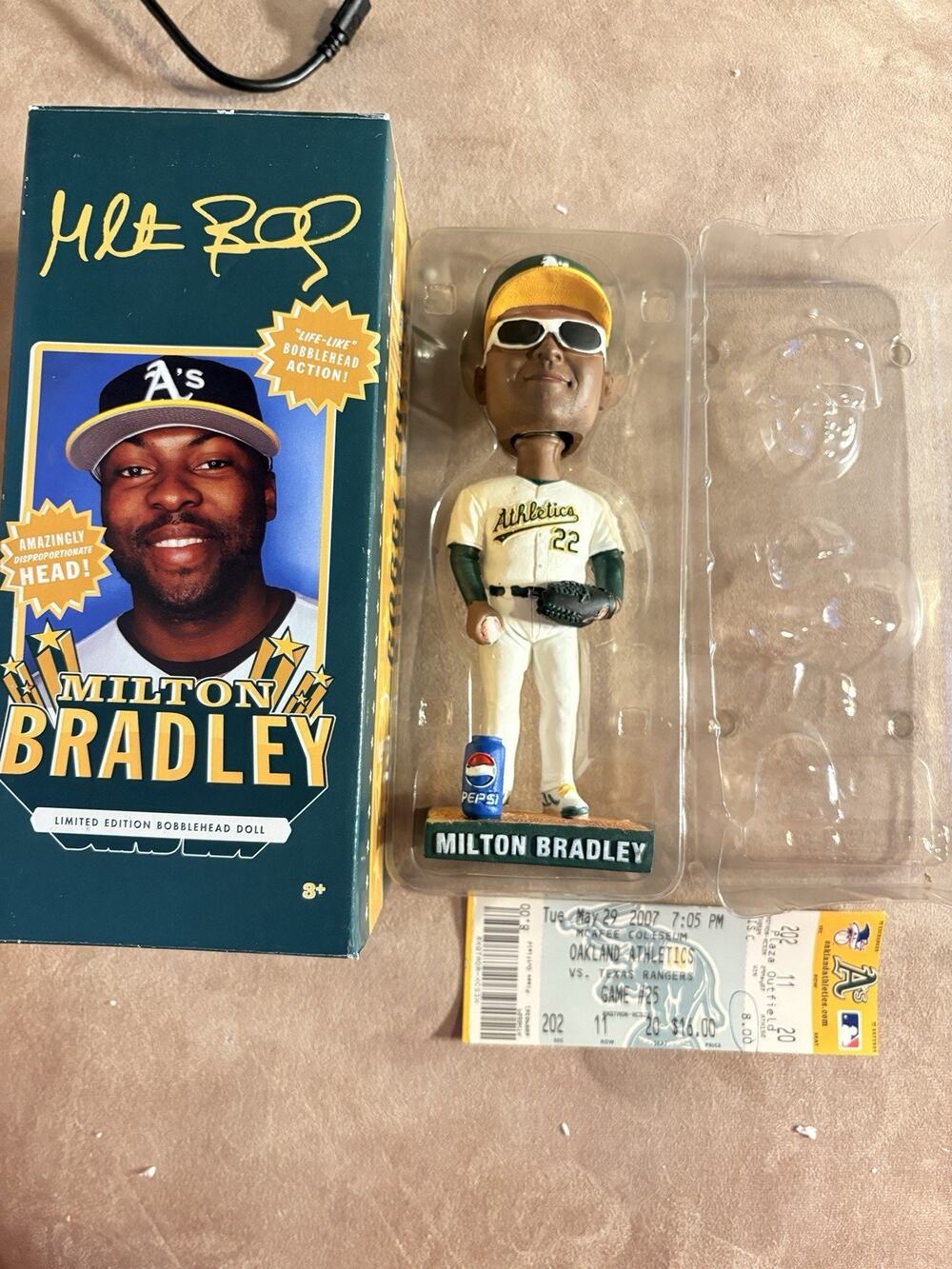 Rare 2007 Milton Bradley Oakland A's Bobblehead in Box - Limited Edition